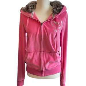 victoria’s secret pink bling zip up